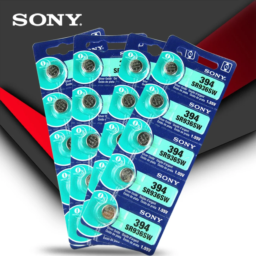 3 шт. sony 394 SR936SW 936A LR45 L936 AG9 1,55 в оксид серебра кнопка ячейка монета батарея Сделано в Японии