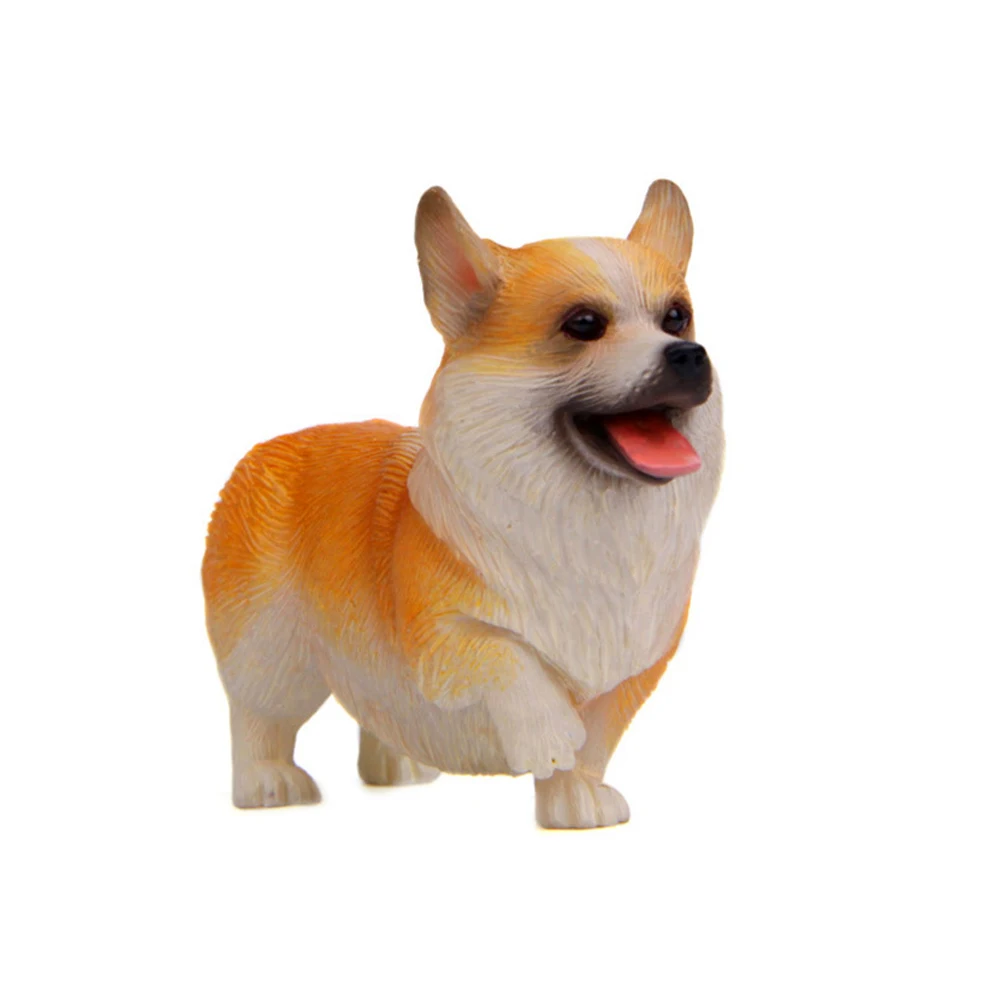 1pc Resin Corgi Model Yellow Garden Home Table Decoration Zakka Corgi Figurine Statue Dog Miniature Yellow