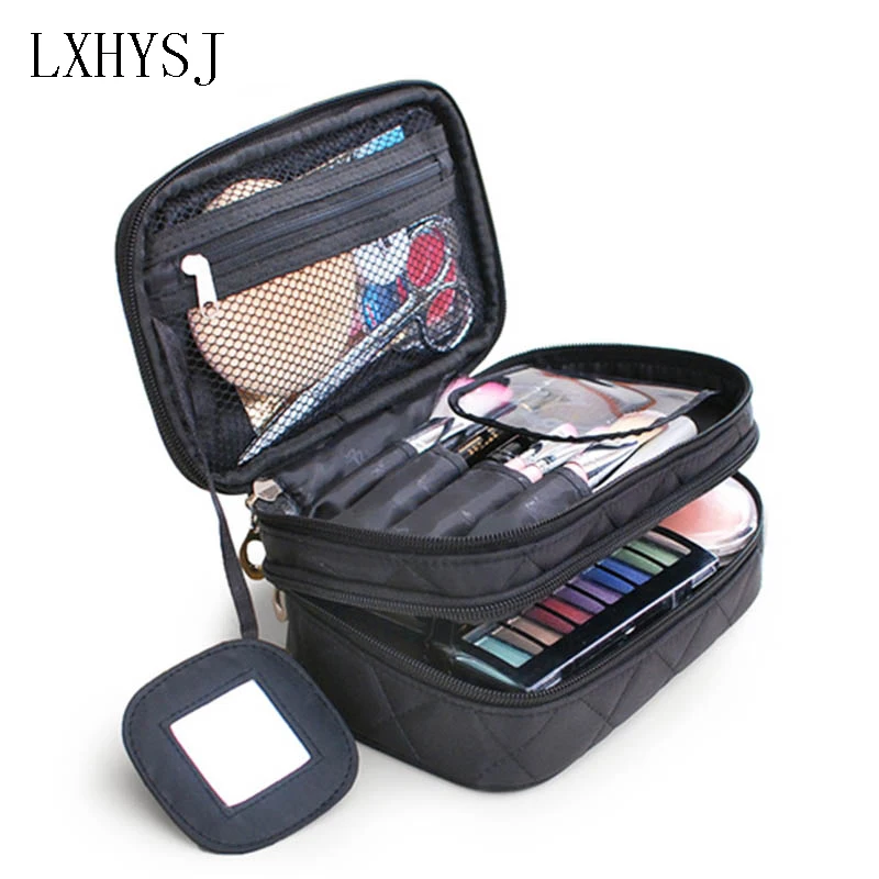 

High Quality Women Cosmetic Bag Designer Travel Organizer Cosmetic Case Professional Beauty Bags Beauty Box Toiletry Bag