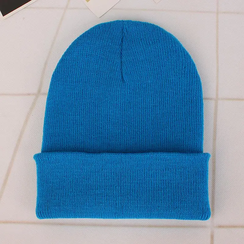 21 цвет, однотонная шапка унисекс, осенне-зимняя шерстяная шапка, мягкая теплая вязаная шапка для мужчин и женщин, шапка с черепом, шапки, лыжная шапка s GH-132 - Цвет: 8