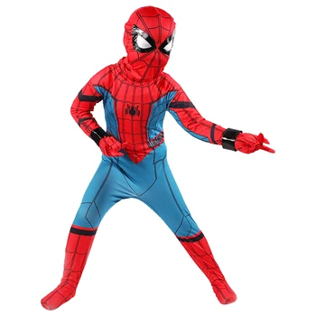 

Halloween New Boys Classic spider boy Costume Based Superhero Movie Homecoming Marvel Comics Character Child Zentai Style
