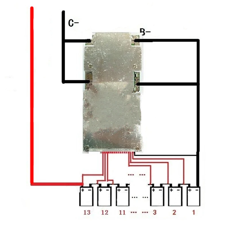 BMS 14S 13S балансир PCB PCM 14S BMS 18650 Lipo литий-ионный аккумулятор защита печатная плата зарядное устройство балансировка 45A 52 в 48 в