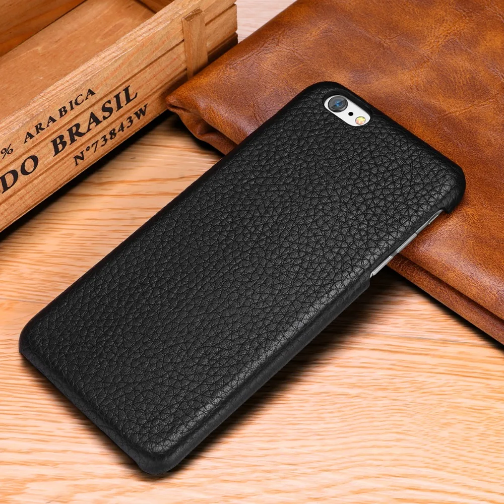 

For iPhone 7 Plus Case Luxury Genuine Leather Slim Fit Protective Cover Snap on Case for iPhone 7 Plus 8 Plus 6 6S Shell Funda
