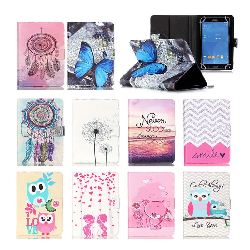 

[Printed] PU Leather Case For LG G 8.3 V500 For LG Optimus Pad 2 8inch Universal Tablet cover Stand cases S4D69D