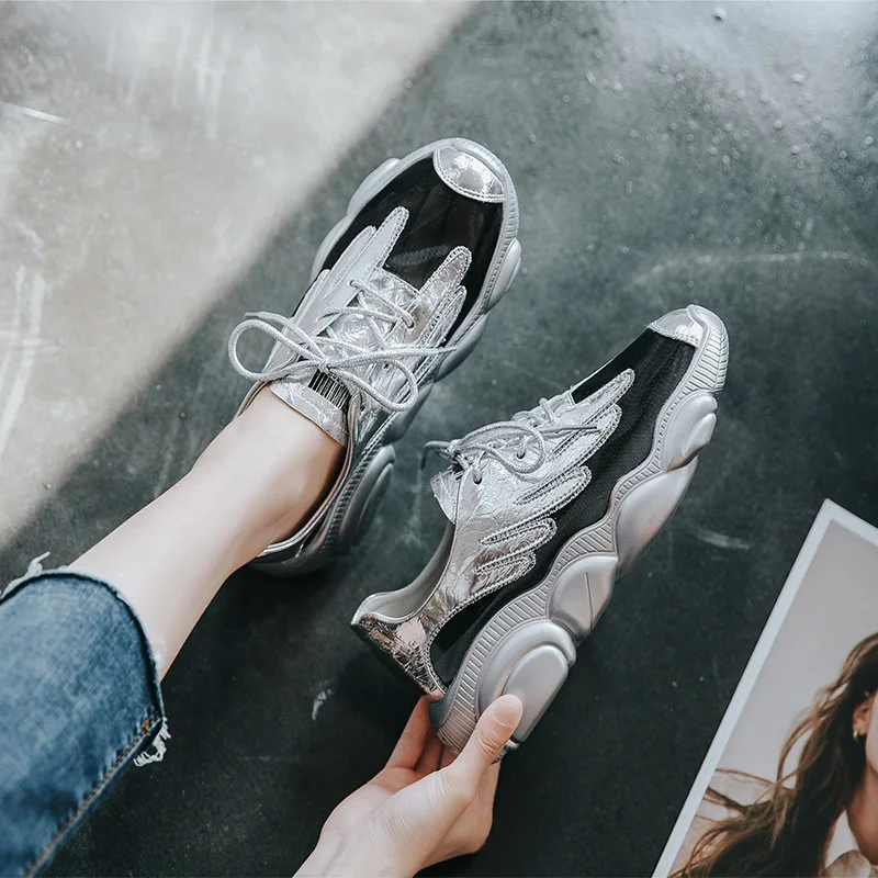 

Casual Shoes Women Chunky Sneakers Platform zapatos de mujer Summer New chaussures femme Ladies footware Patchwork Breathable