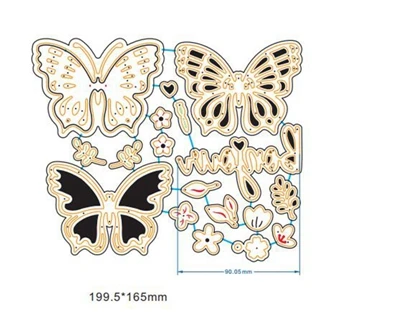 Новинка, Бабочка, сердце, рамка, металлические режущие штампы, трафареты, буквы для рукоделия, скрапбукинг, украшение, тиснение, карта, ремесло, высечки - Цвет: H2234