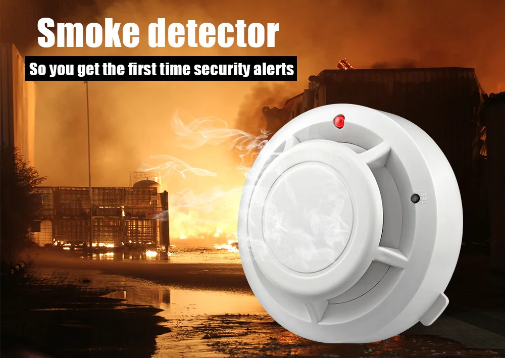 FUERS качество независимая сигнализация Дымовая пожарная Чувствительная детектор Домашняя безопасность беспроводная сигнализация детектор дыма датчик пожарное оборудование