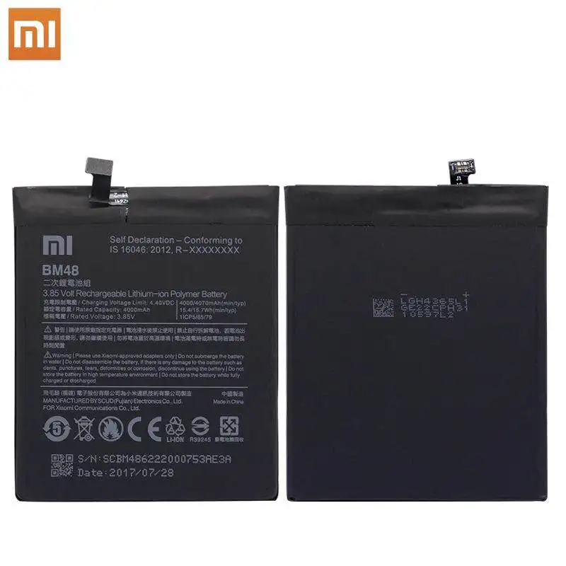 Аккумулятор Xiaomi bm48 BM48 сменный аккумулятор BM48 Аккумулятор для Xiaom Note 2 Note2 4000 мАч