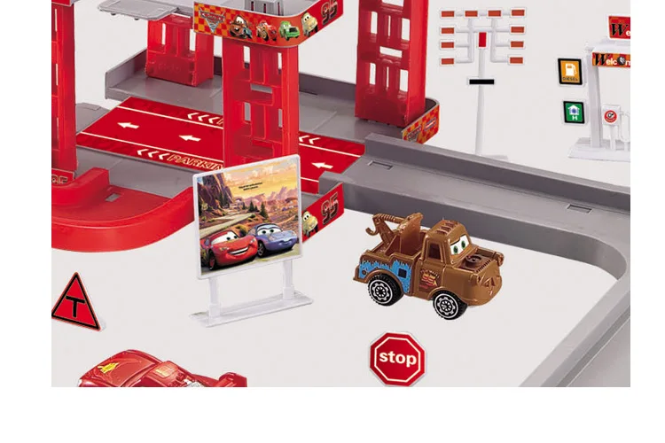 Дисней Pixar тачки Молния Маккуин матер трек Автостоянка пластиковая литая Игрушка Модель автомобиля игрушки подарок на день рождения для детей