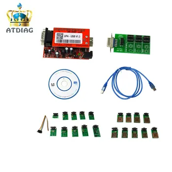 

2018 New arrival UPA USB Serial Programmer Full Set V1.3 Popular Eeprom Universal Chip Programmer auto ECU Tool In stock