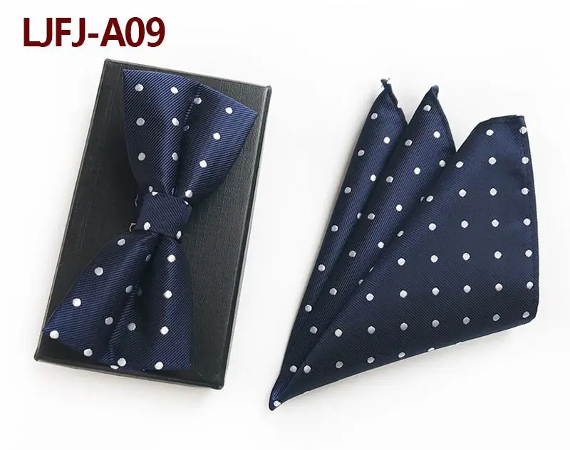 Мужской модный галстук набор полиэфирных шелковых галстуков наборы из двух частей жаккардовые галстуки для мужчин галстук носовой платок галстук-бабочка