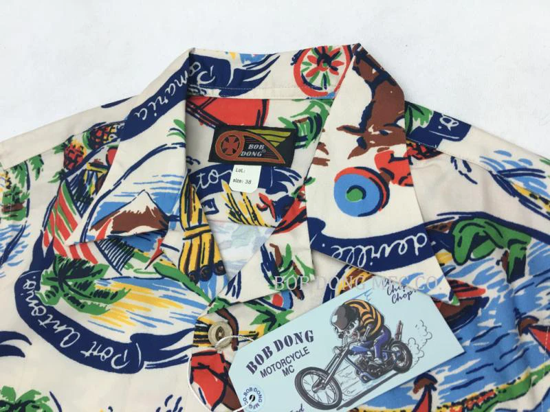 Vintage 50s Aboriginal Aloha Hawaii Shirts For Men Hawaiian Summer Print Tops