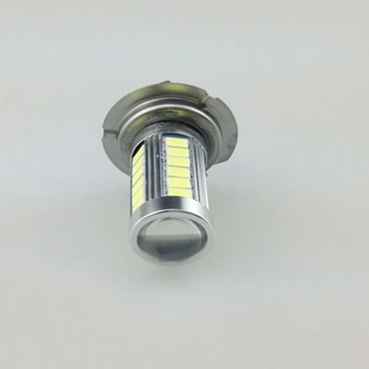 10 шт./лот H7 5630 33 SMD белый светодиодный автомобильный объектив DRL противотуманные головной светильник лампочка 12В 12-24V