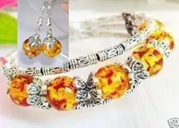 

Beautiful Tibet handmade woman bracelet earrings set