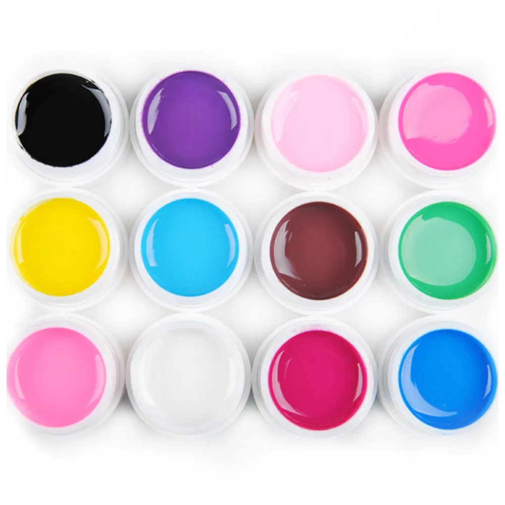 Buy 12 pcs Pure Color UV Gel Long Lasting Nail Gels