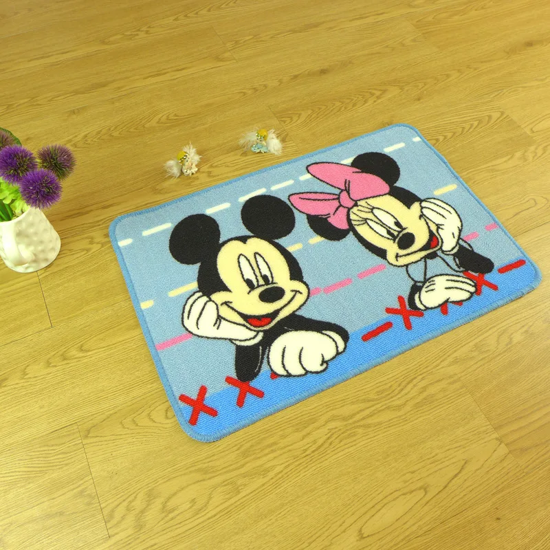 50cm*80cm Nylon Non slip Mat mickey Mouse Carpet Children Bedroom Mat
