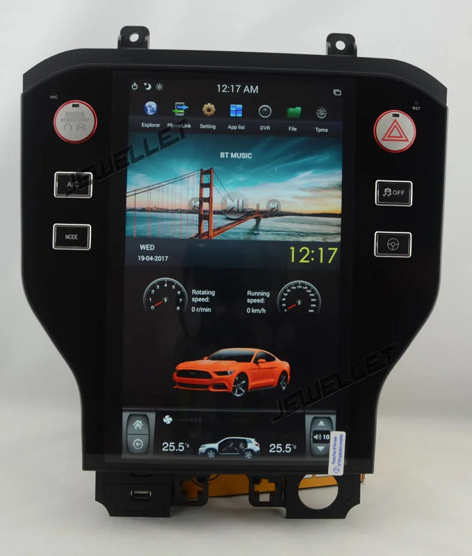 11," tesla стиль вертикальный экран android 8,1 шесть ядер автомобиля gps Радио Навигация Для Ford Mustang 2013- с carplay HDMI
