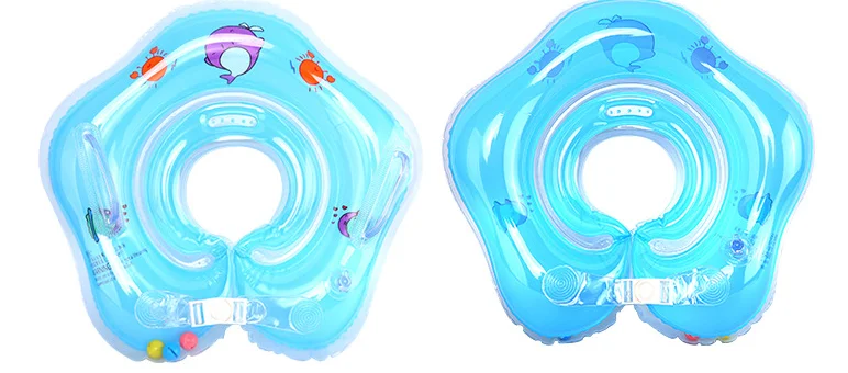 Плавательный круг для детей аксессуары для бассейна кольцо для шеи трубка Надувная Детская лодка Поплавковый круг для купания регулируемые безопасные приспособления кольца - Цвет: Blue