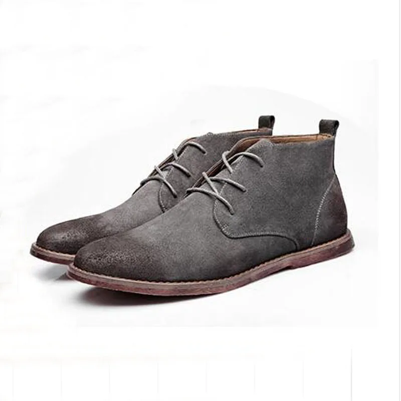 

Men Tooling Boots British Genuine Leather Mens Military Boots 2017 Spring Autumn Retro Botas