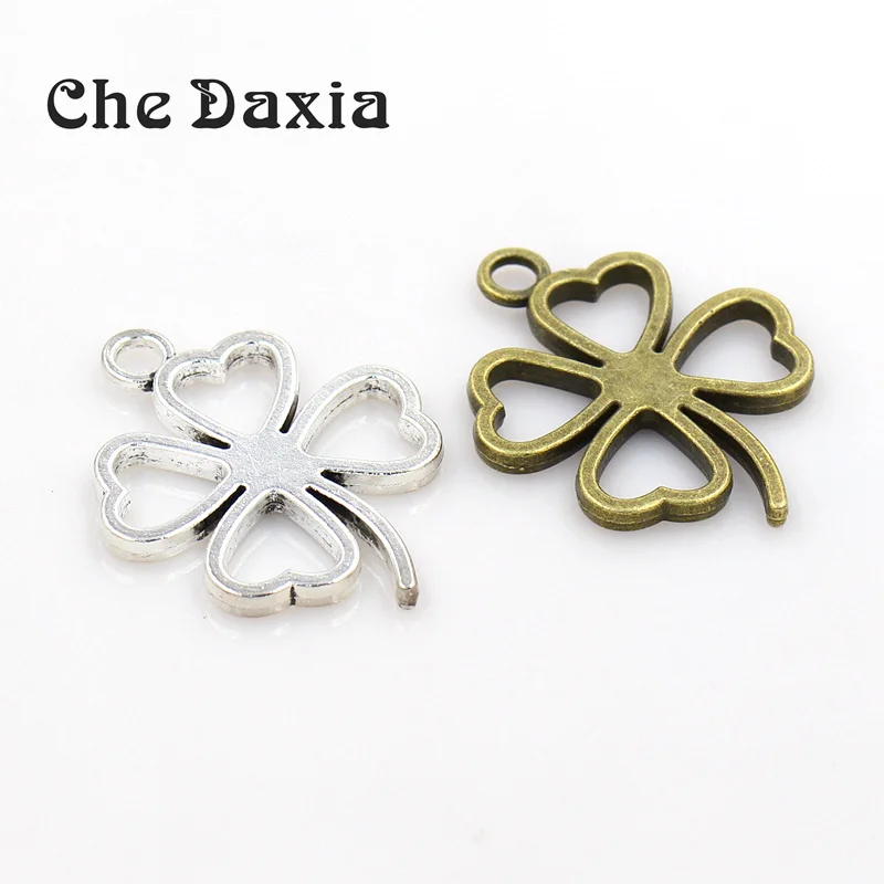 

38*48mm Fashion vintage big Four-leaf clover alloy pendant For DIY Jewelry necklace Accessories