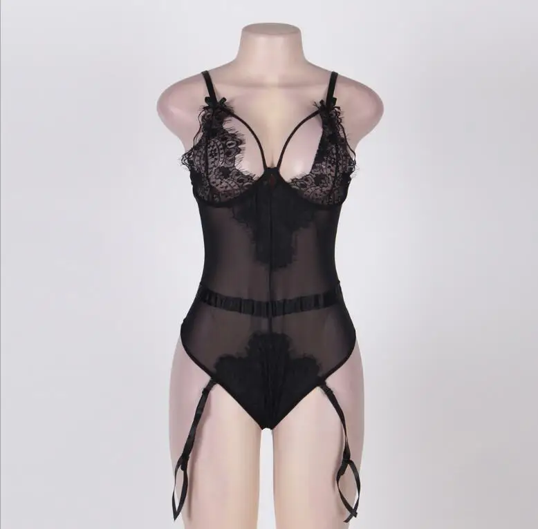 

Large size underwear sexy one-piece sling nightdress garter pajamas