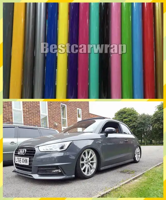 Various Color Gloss Vinyl Car Wrap Film With Air Bubble Free Quality