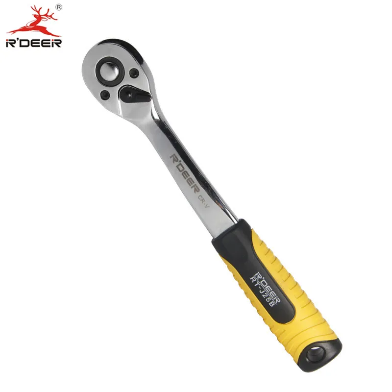 RDEER 3/8" Auto Ratchet Wrench Handle 72 Teeth Quick Off Function CR V