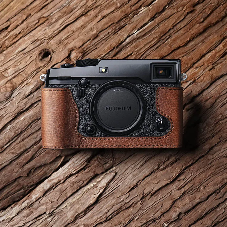 

Mr.Stone Handmade Genuine Leather Camera case Video Half Bag Camera Bodysuit For Fuji X-PRO 2 xpro2 Camera