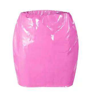 

Women Sexy Bright Leather Bodycon Skirt