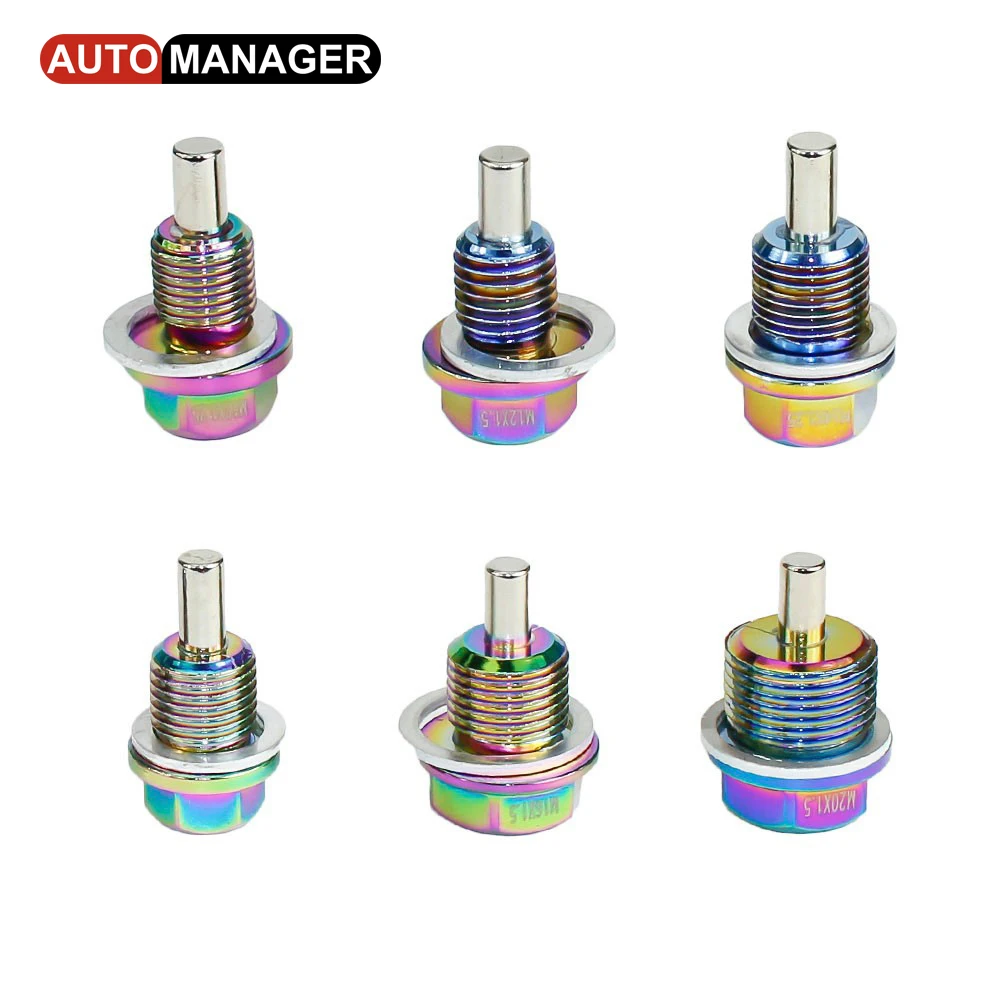 Oil Drain Bolt Kit Neo Chrome Aluminum Oil Sump Drain Plug Nut