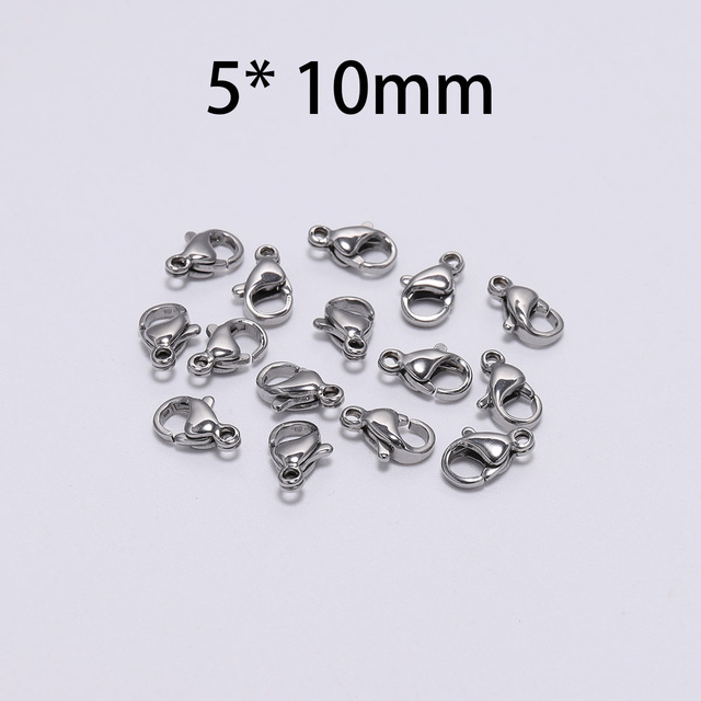 Stainless Steel Lobster Clasps Lobster Clasp Hooks DIY Necklace Bracelet Chains Connector For Jewelry Findings Making
