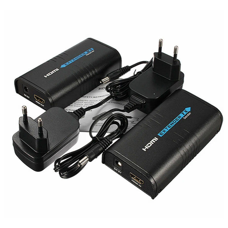 

New 120M HDMI Extender Over CAT 5E CAT6 hdmi extender IR For HD 1080P DVD HDMI Extender 120M over TCP/IP Transmitter Receiver