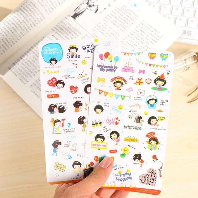 10sheets pack 2018 new arrival momoi cookys stamp stickers diy how many stamps for 10 sheets of paper