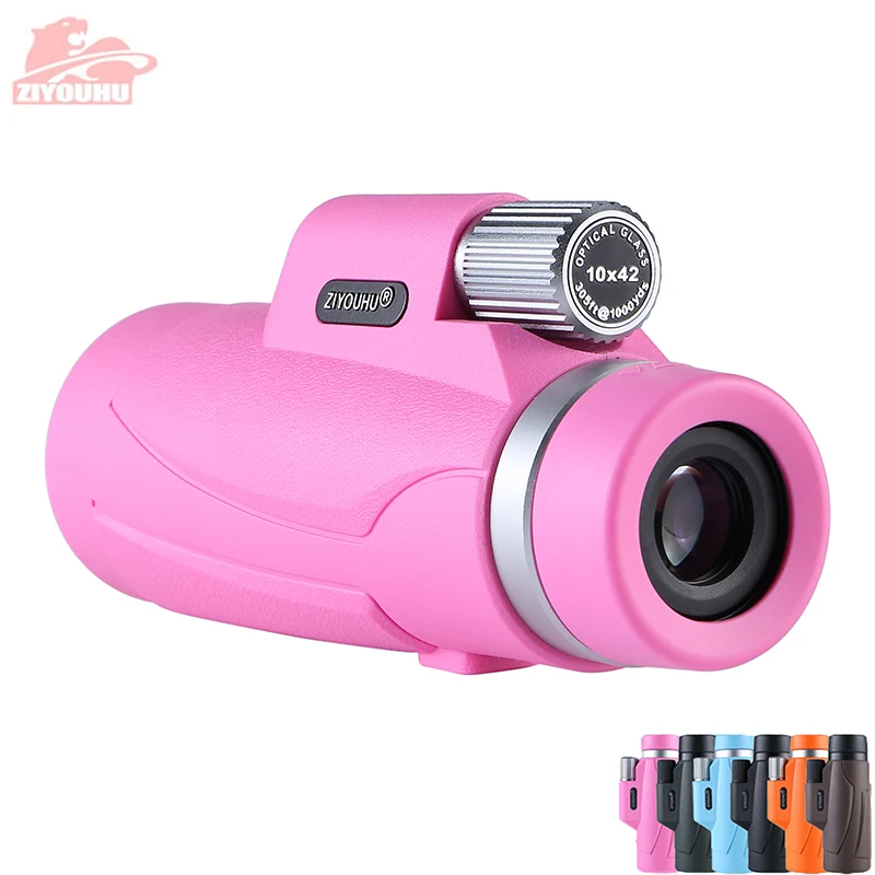 

10X42 Portable HD Monocular Telescope Multi-Color Optional Daily Life Waterproof Telescopes Outdoor Hiking, Latest New Design
