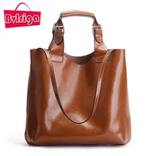 BVLRIGA Genuine Leather Bag Women Bag Handbags Women Messenger Bags Designer Fashion Brand Top-handle Bags Oil Leather