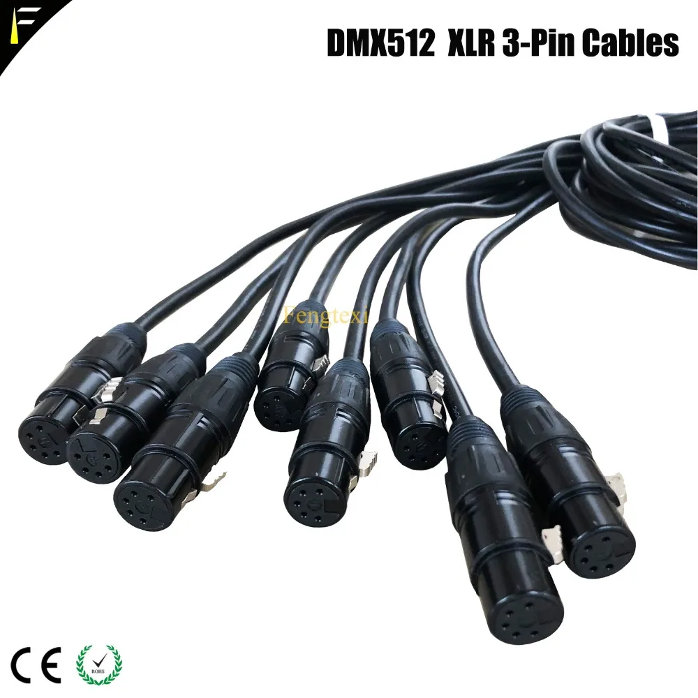 4 шт./лот XLR кабель 5 Pin DMX пара подключения сигнала электрические кабели 2m3m5m для луча движущаяся головка светильник Par кабель передачи DMX