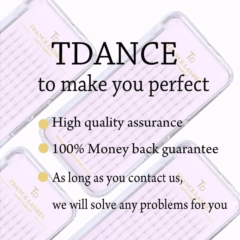 TDANCE Удлиненные ресницы для наращивания, термоскрепленные, предварительно сделанные объемные вееры, FauxPremade, русские объемные ресницы для наращивания, принадлежности для наращивания