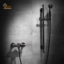 Zgrk смесители для душа латунь черный ванная комната простой