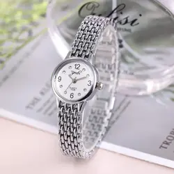 Новый женский роскошный Повседневный простой модный браслет из сплава часы женские серебряные розовое золото ремешок кварцевые часы Reloj