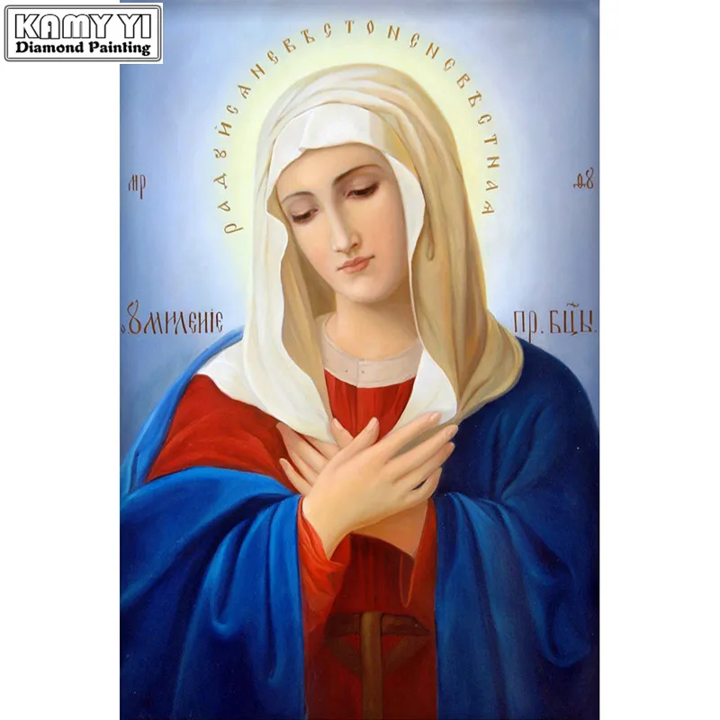 

5D Diy Diamond Painting Cross Stitch Religion Diamond Embroidery woman picture Diamond Mosaic Needlework Craft ROUND DRILL