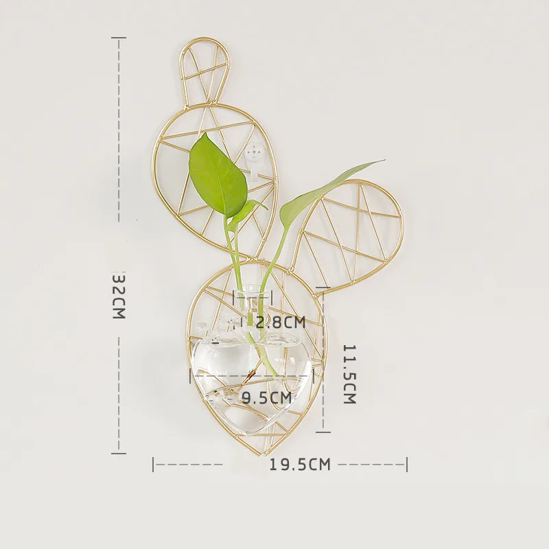 Для гостиной, спальни, декорация кованое железо, креативные гидропоники, растения, настенные Подвески с цветочной вазой, аксессуары для стен