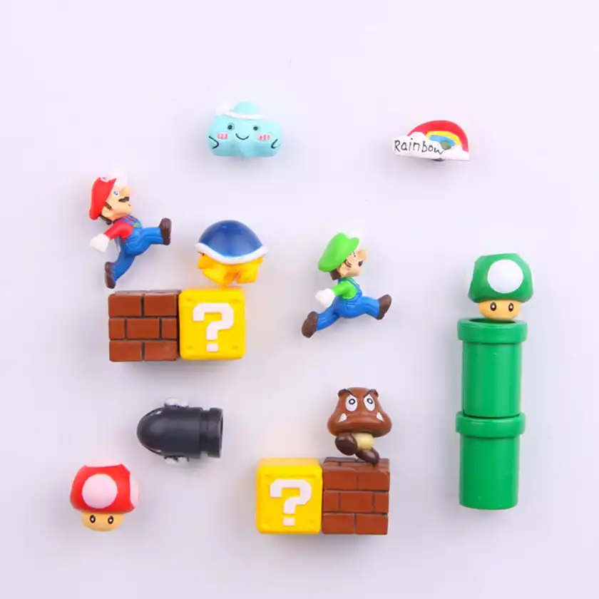Super Mario Bros Figure Mario Bullet Mushroom Tortoise Magnetic