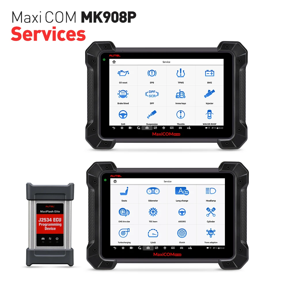 Autel MaxiCOM MK908P автомобильный диагностический сканер MaxiSys J2534 программируемый ключ ECU
