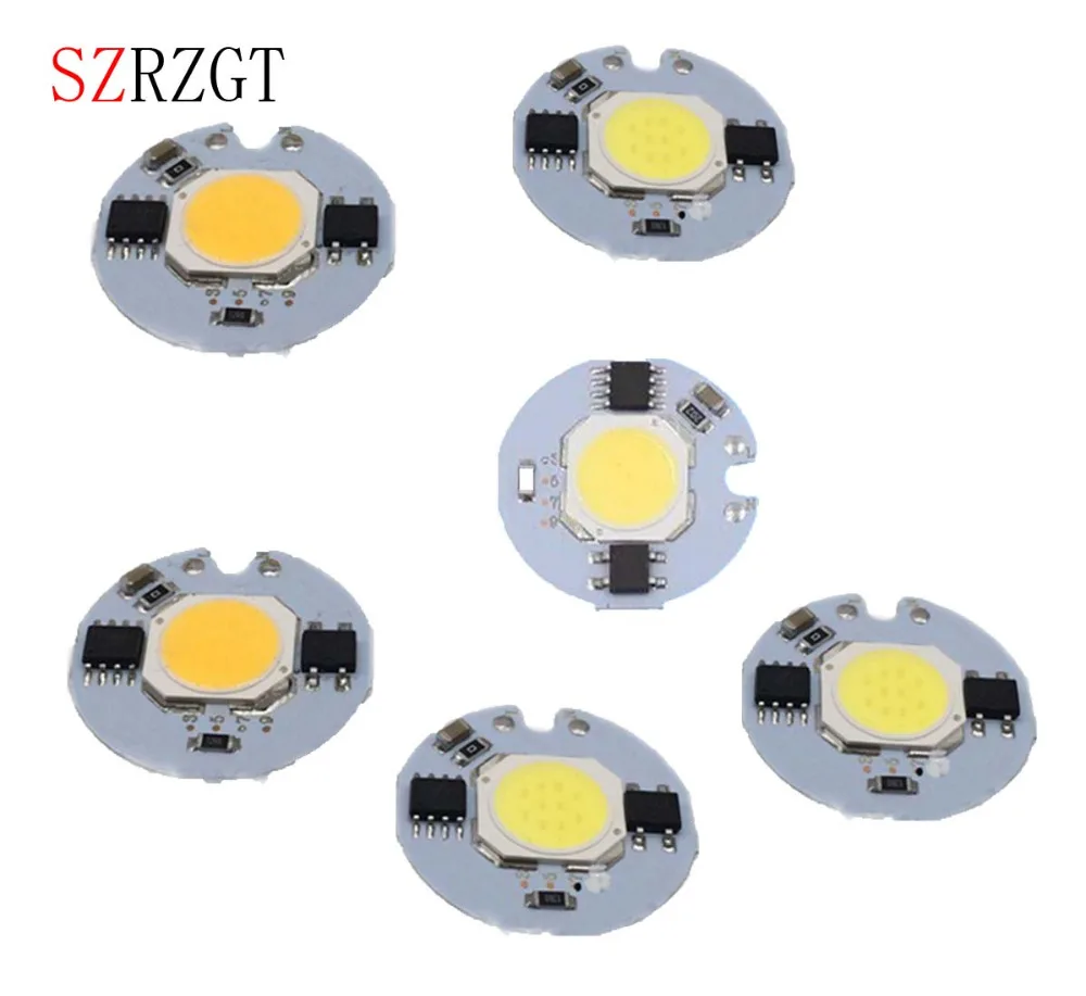

LED COB Chip 110V 220V 3W 5W 7W 9W LED Bulb Lamp Input Smart IC Flood Light Spotlight