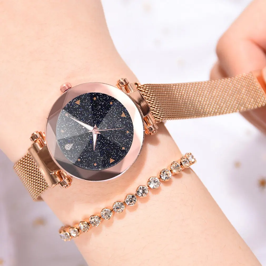 

Luxury Women Watches Ladies Magnetic Starry Sky Clock Fashion Crystal Female Quartz Wristwatches Relogio Feminino Zegarek Damski