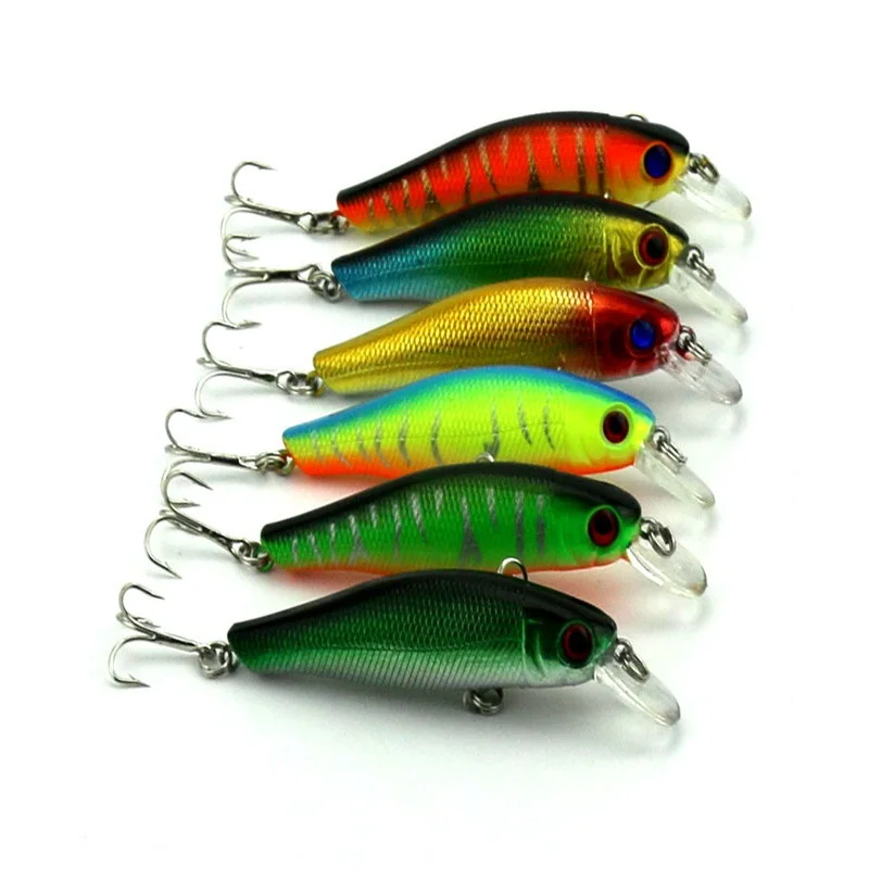 

6pcs/set Wobbler Fishing lure fit kosadaka yo zuri tackle crankbait peche minnow jerkbait artificial pike Fish bait china hook