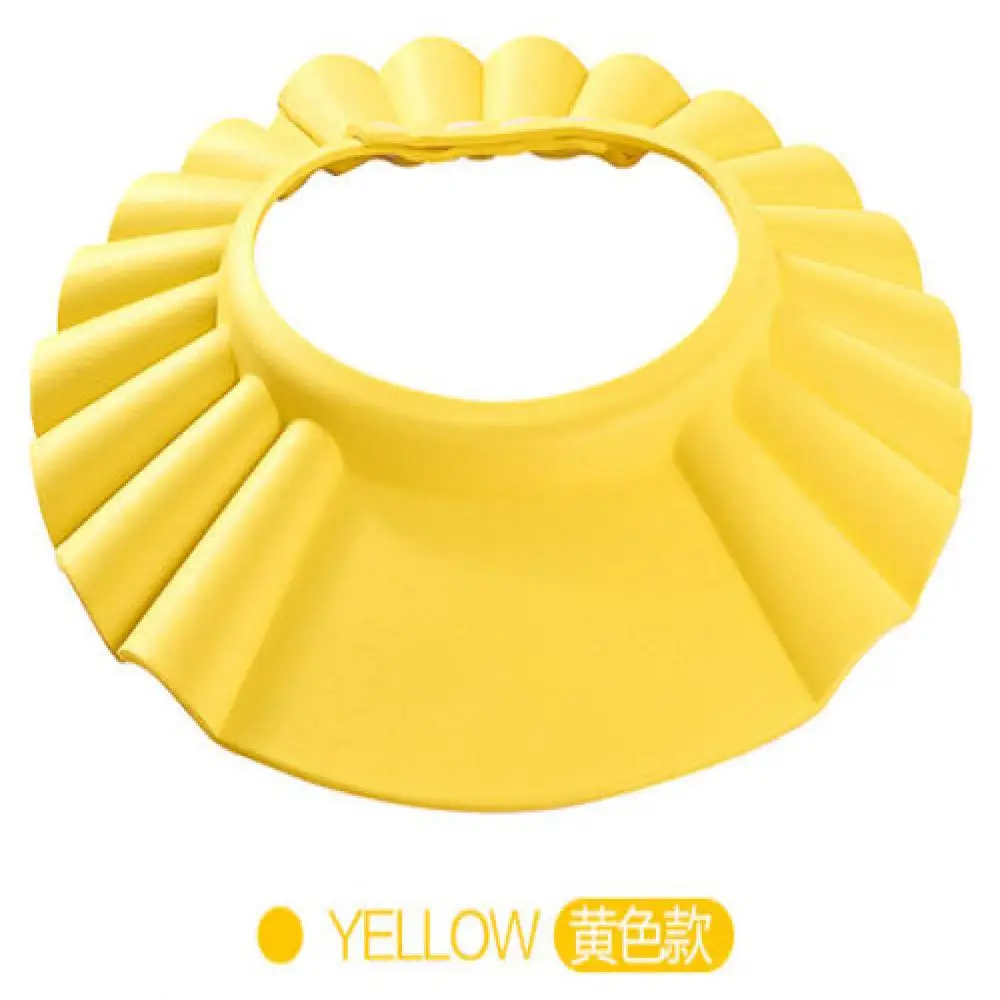 3 цвета, 1 шт., мягкий детский шампунь, шапочка для душа, регулируемая детская шапочка для душа, детская шапочка для мытья волос - Цвет: Цвет: желтый