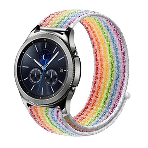 22 мм/20 мм huawei watch gt 2 ремешок для samsung galaxy watch 46 мм 42 мм gear S3 Frontier active 2 40 мм 44 мм S2 amazfit ремешок Bip - Цвет ремешка: 9-Rainbow color