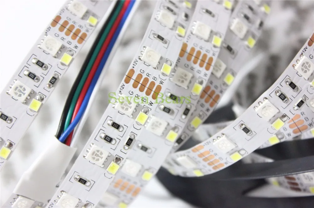 Двухрядная Светодиодная лента RGBW RGBWW 5050 RGB + 2835 белый/теплый белый цвет 12 в пост.