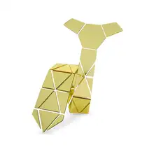 GEOMETIE ручной работы золотой треугольник алмазной формы галстук с роскошной подарочной коробкой для бизнеса, формального одевания, свадьбы, события